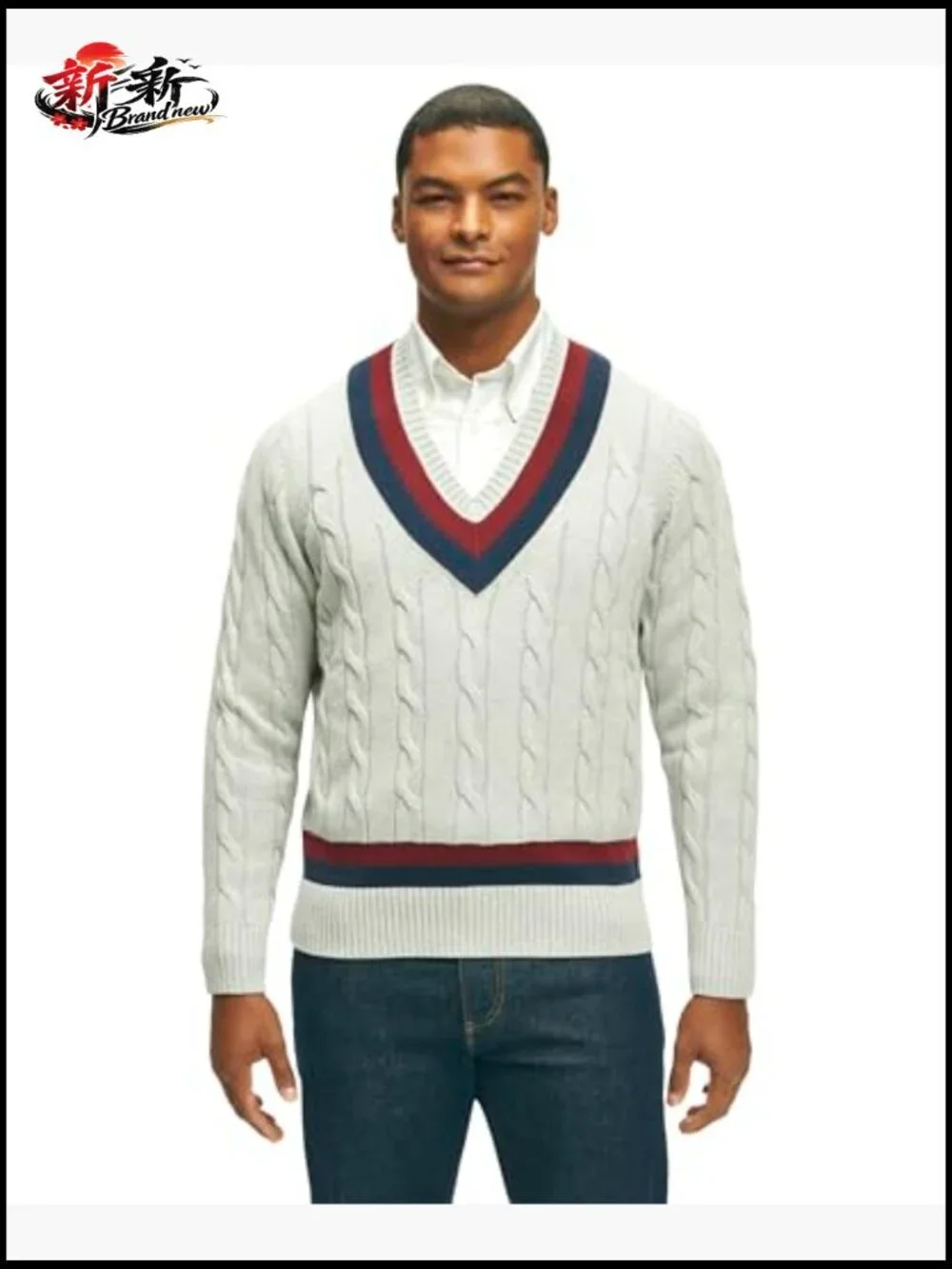 Supima Cotton Half-Zip Pullover Sweater Mock Neck